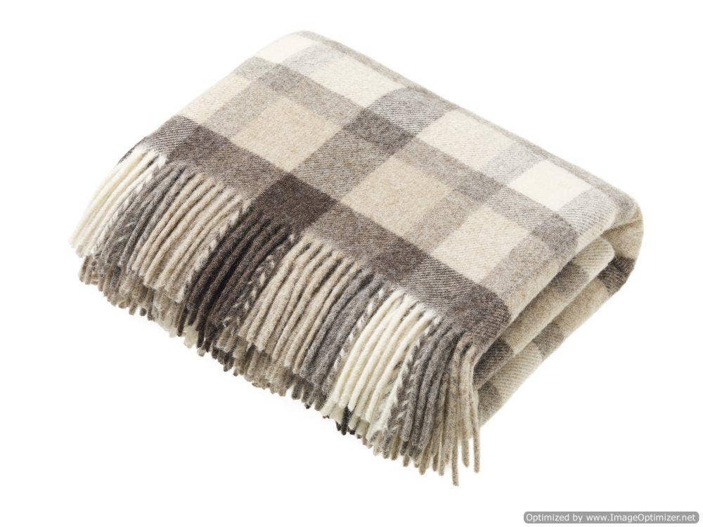 I LUV LTD Large Soft Luxury Lambswool Merino Stag Throw Fawn 
